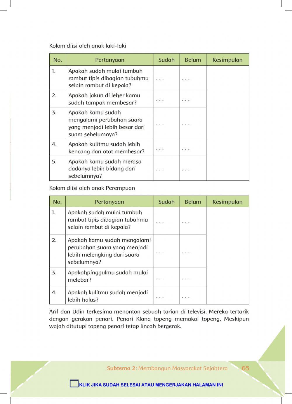 Tema 6 Sub Tema 2 Pembelajaran 4