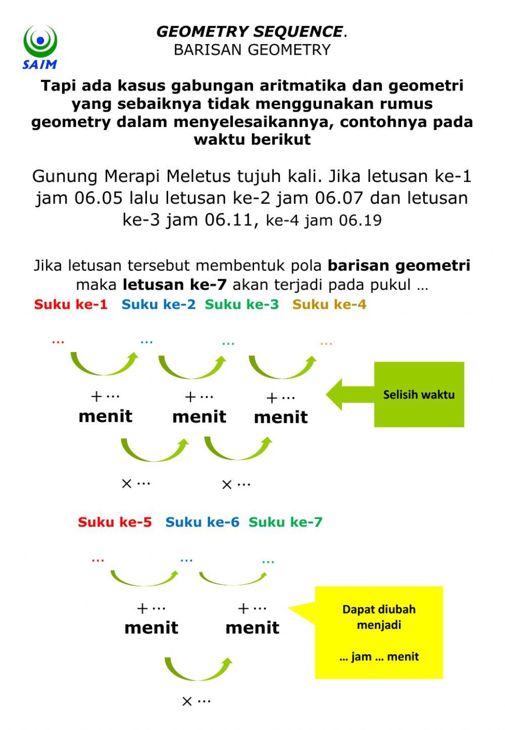 Barisan Geometri dan Latihan soal