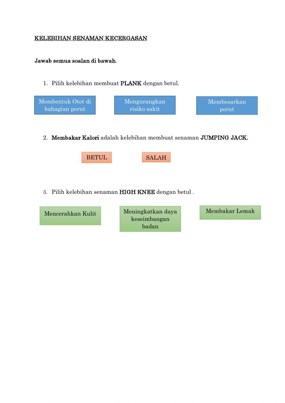 Kelebihan Senaman Kecergasan