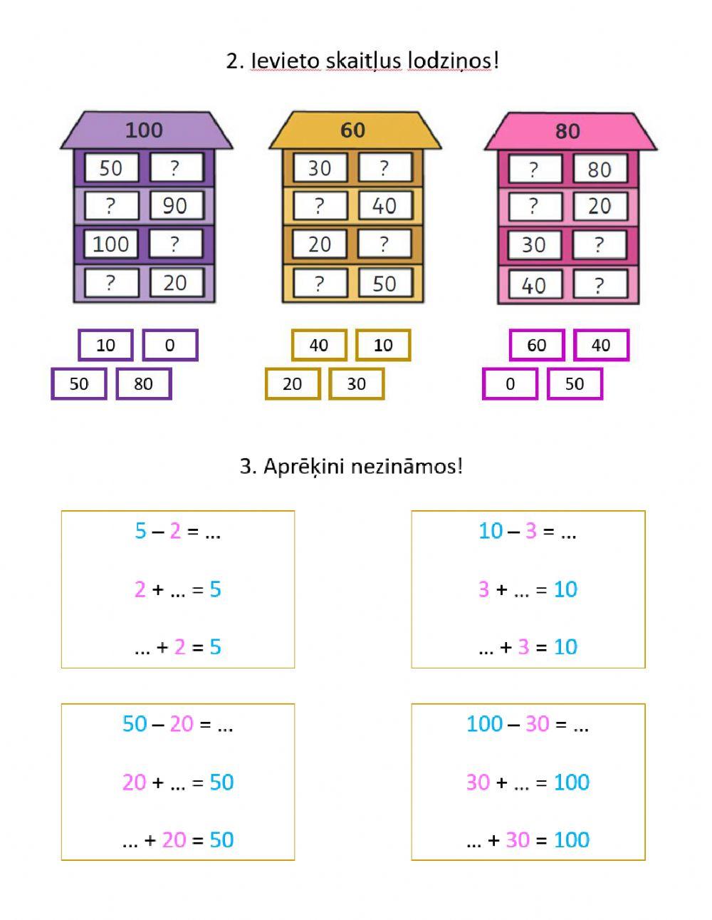 Pilnu desmitu saskaitīšana. Kopīgots.
