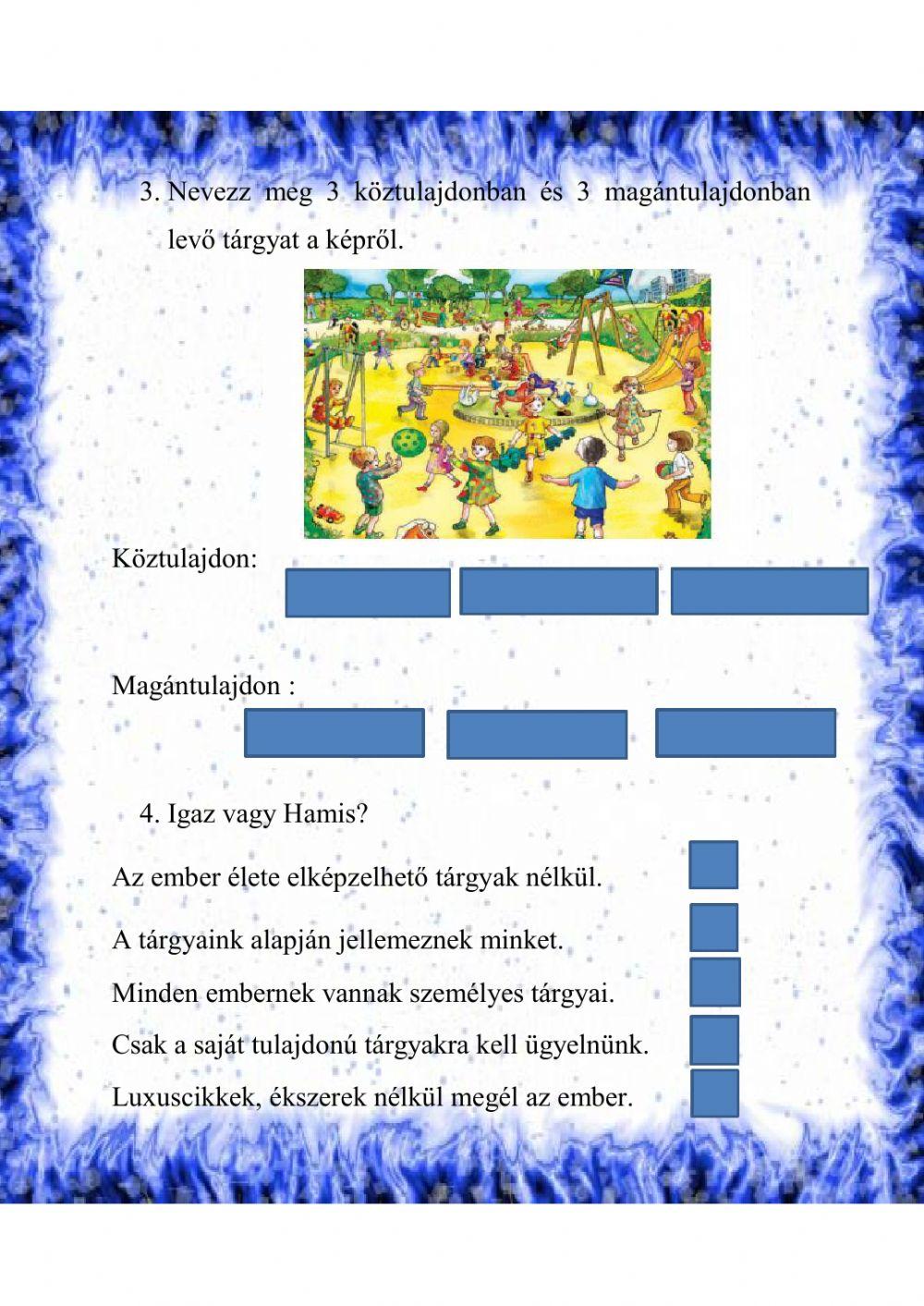 Kapcsolatunk a tárgyakkal