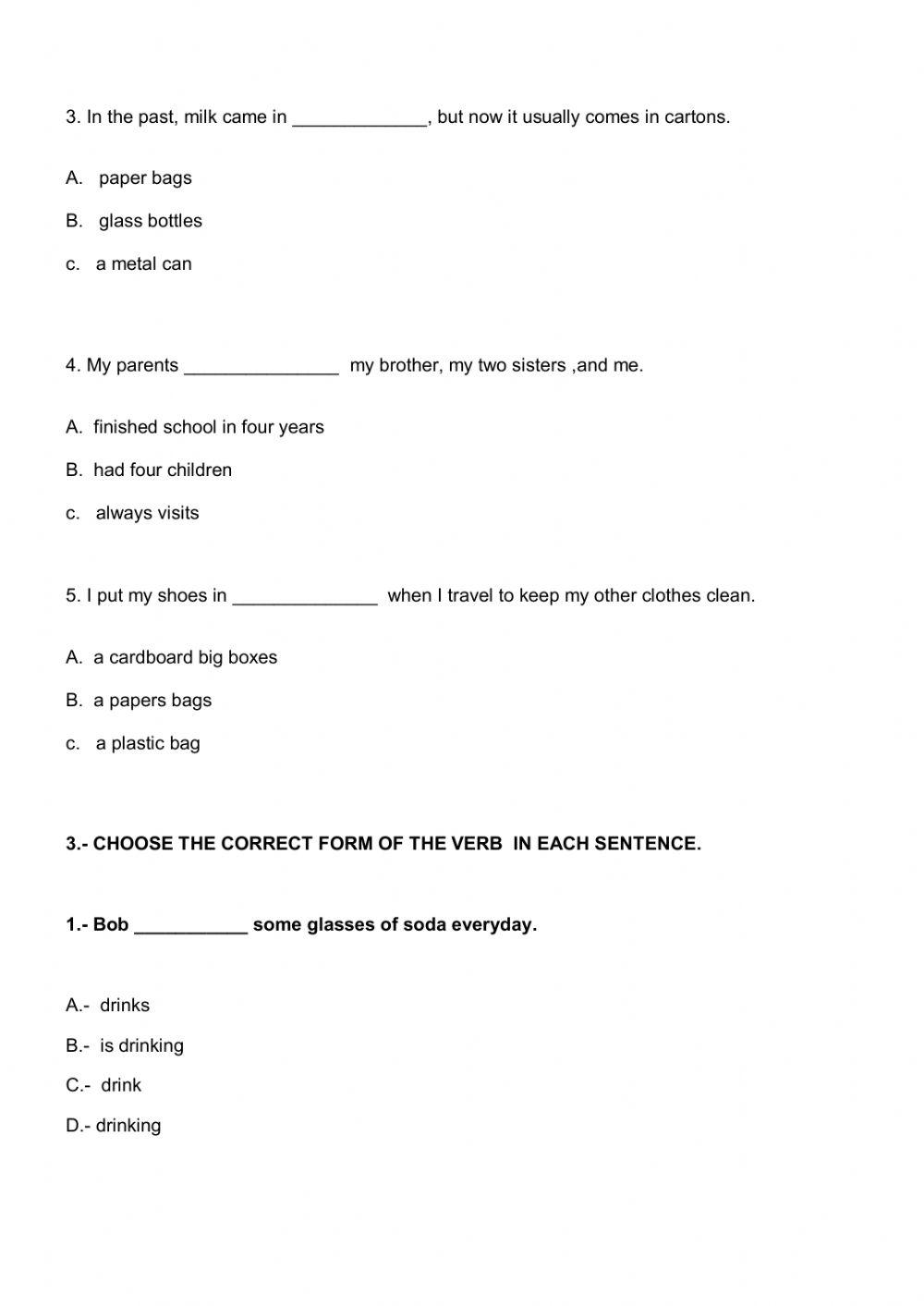 English test ( partial 2 - Quimester 2)