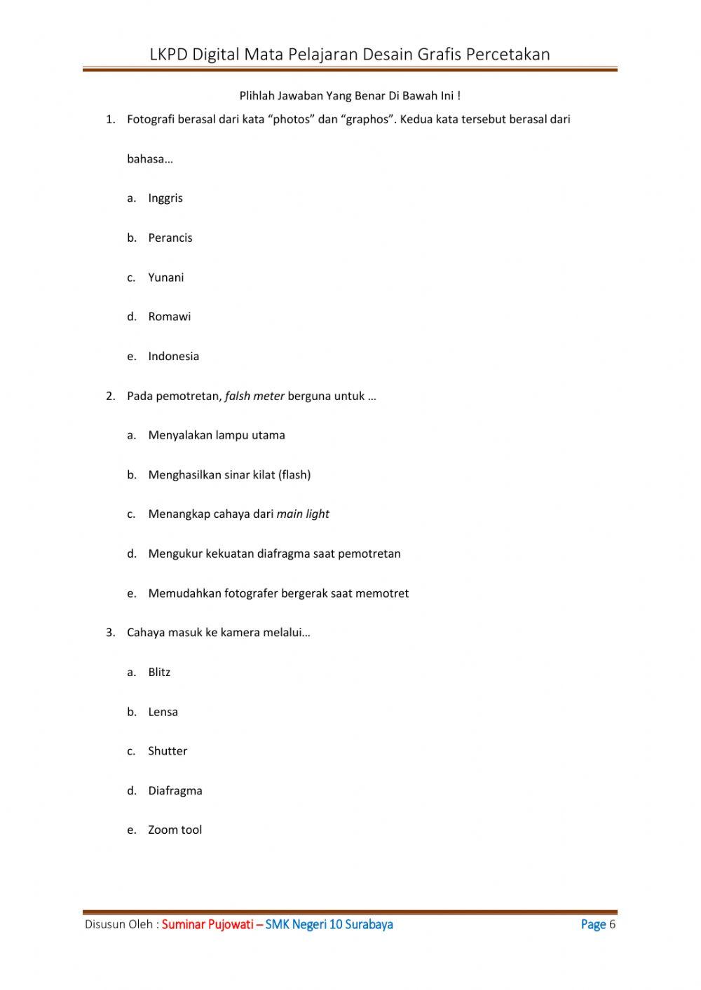 LKPD(Lembar Kerja Peserta Didik) Digital