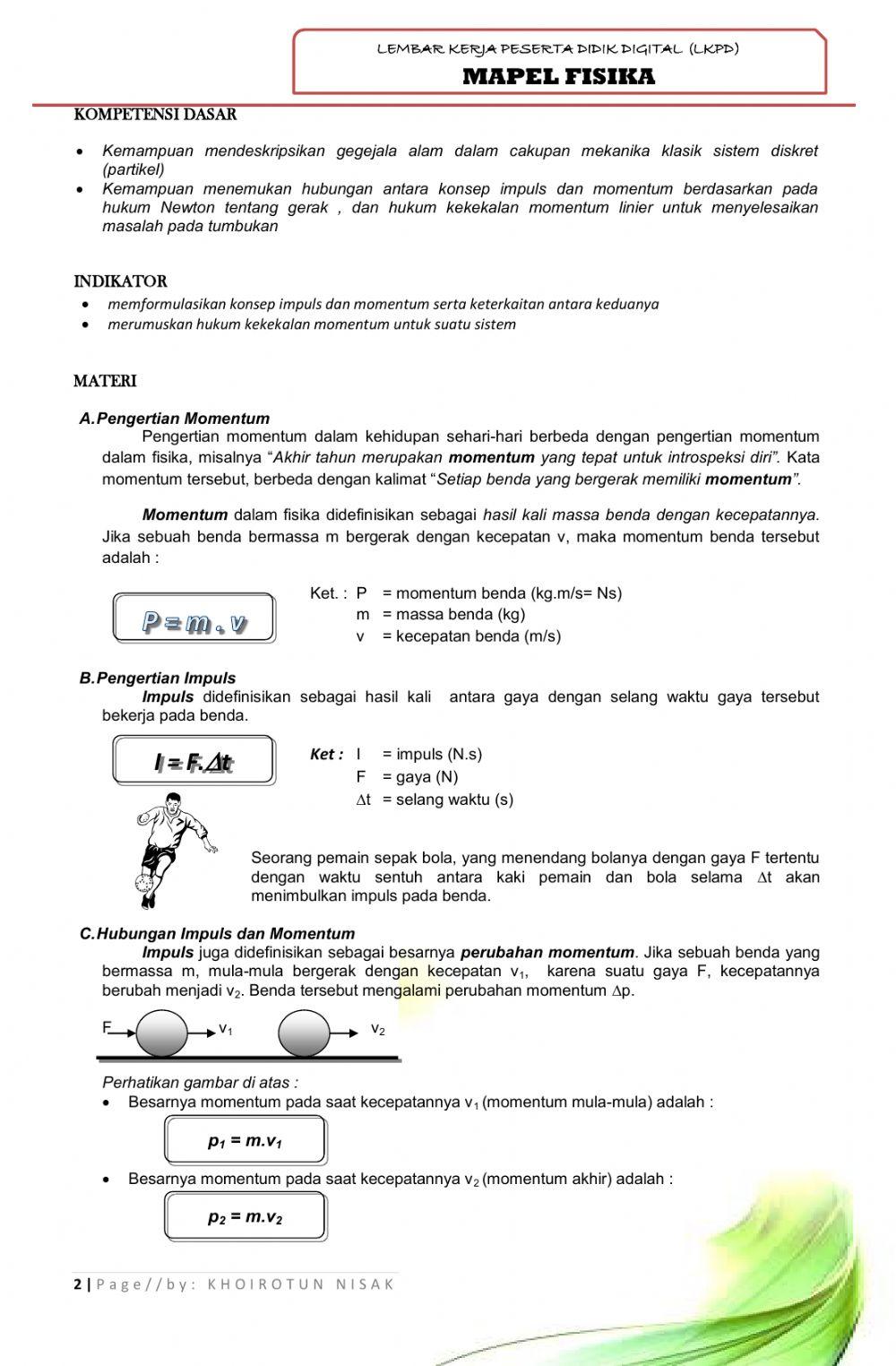Tugas Diklat LKPD Fisika