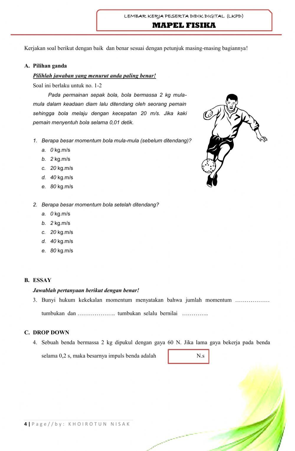 Tugas Diklat LKPD Fisika