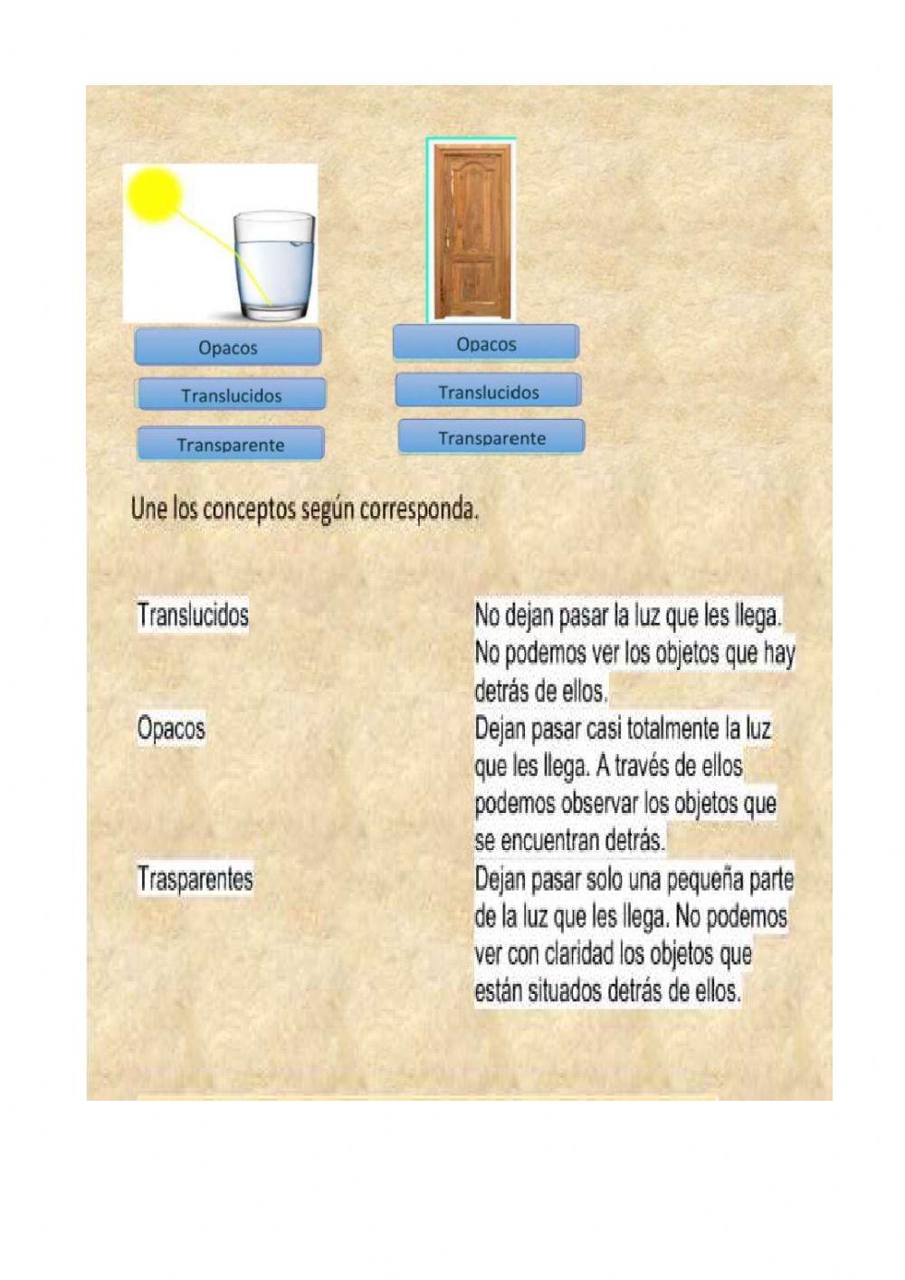 Características de los objetos no luminosos