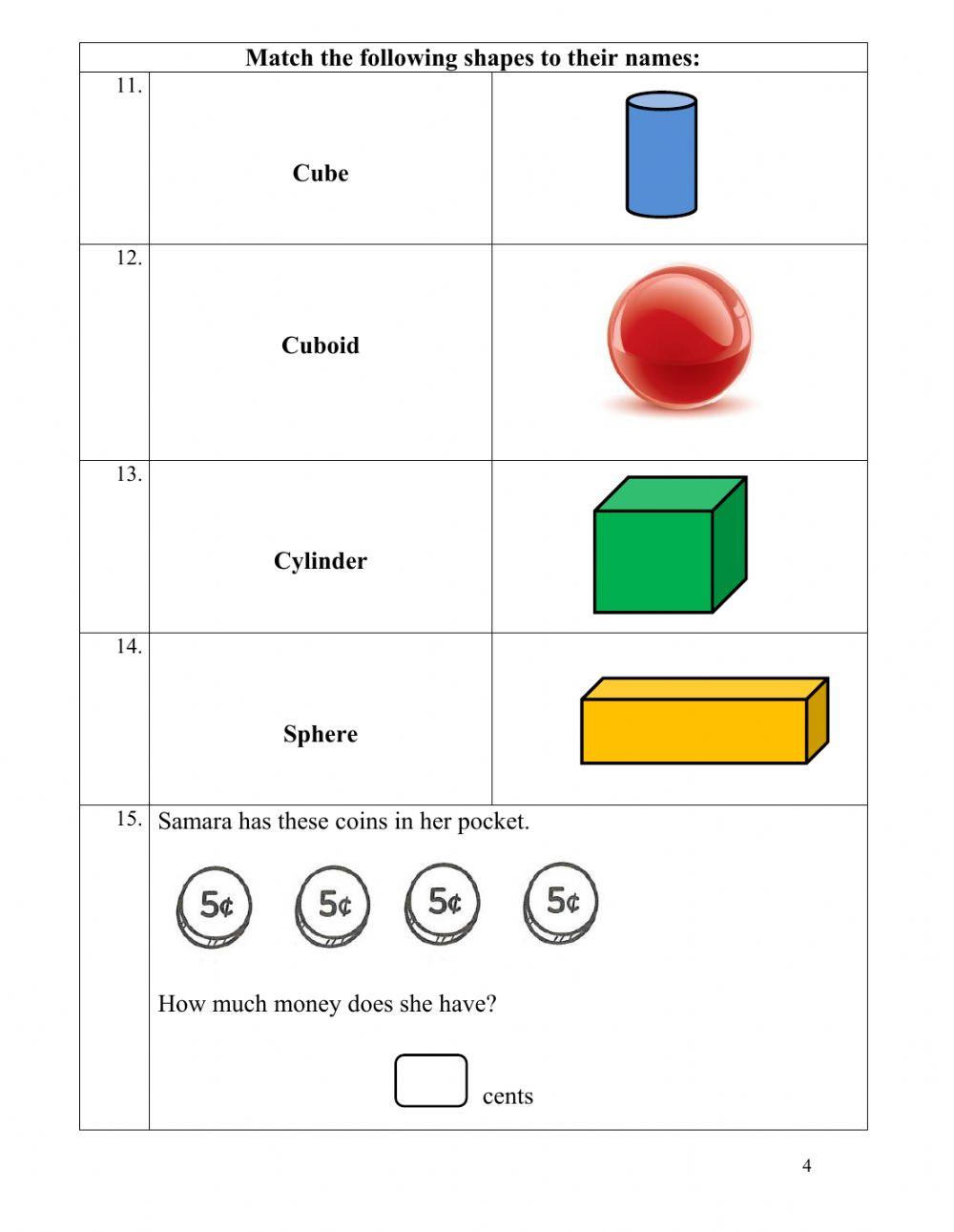 Mathematics Continuous Assessment 1 online exercise for | Live Worksheets