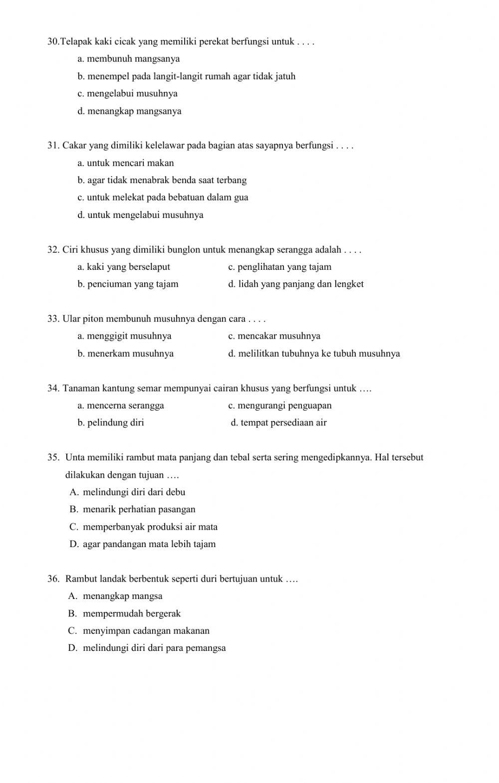 Adaptasi Makhluk Hidup