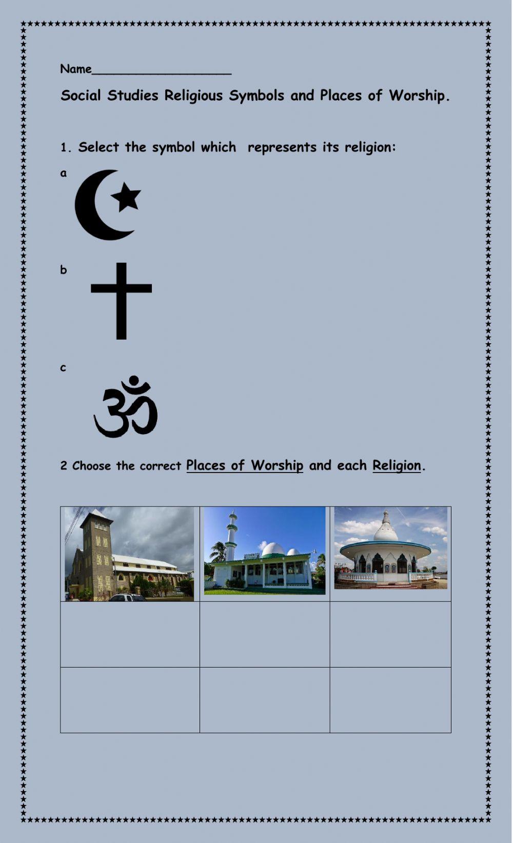 Religious Symbols and Places of Worship
