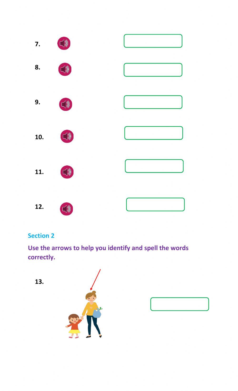 Second Grade Spelling Quiz