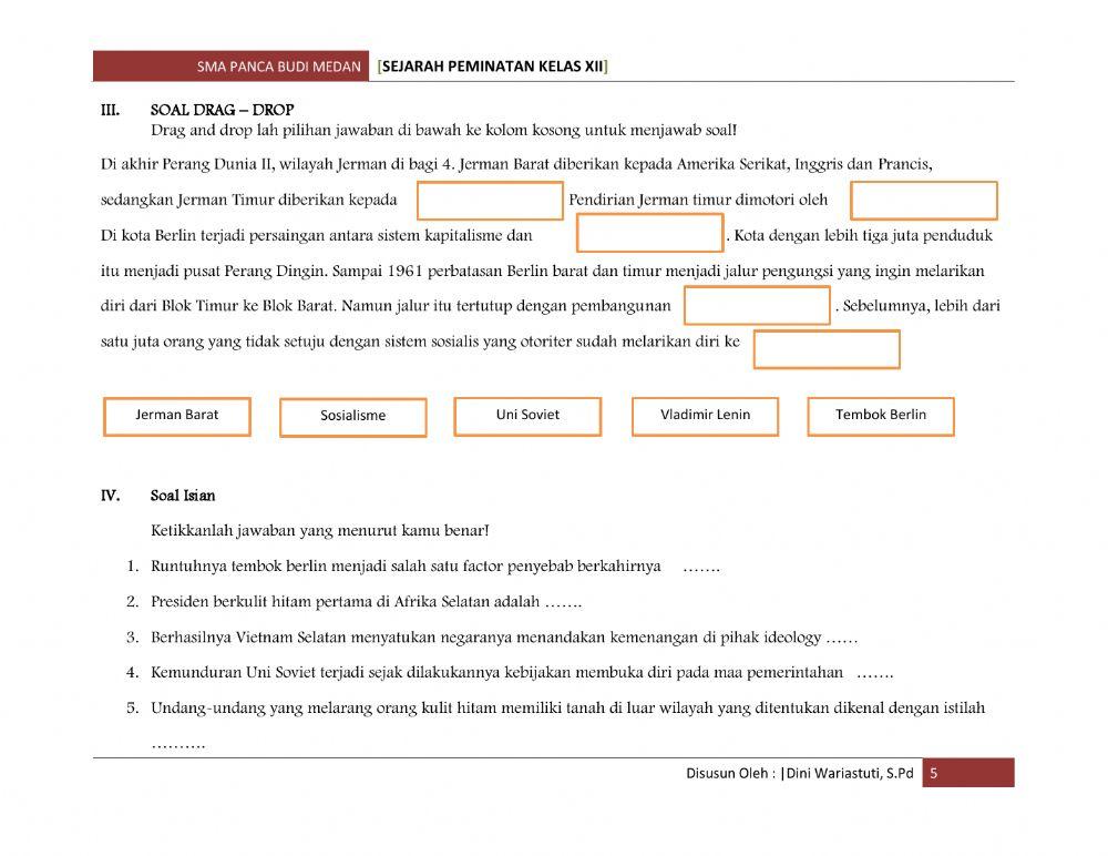 LKPD Peristiwa Kontemporer Dunia