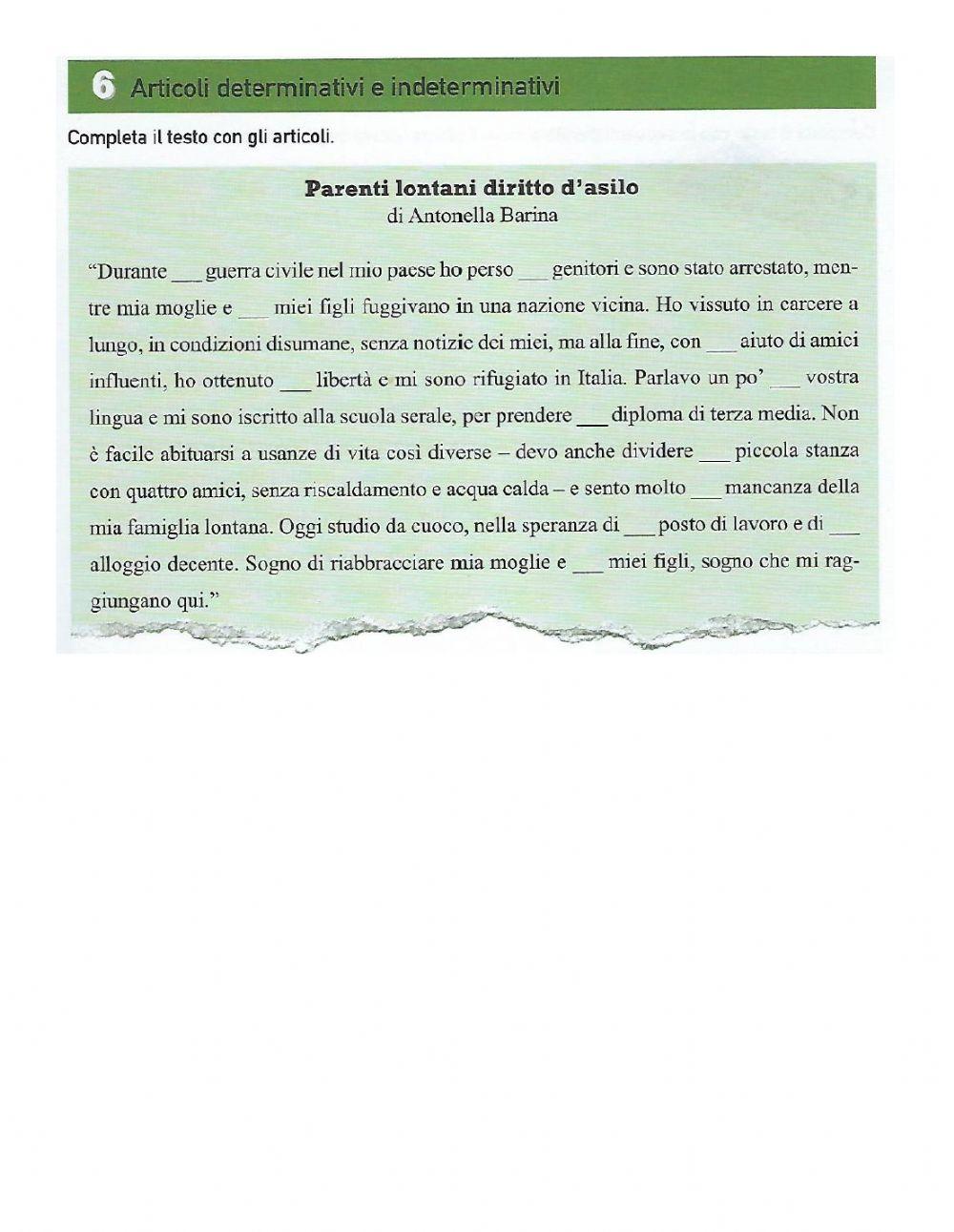 Italiano VI Ripasso per il quiz 2