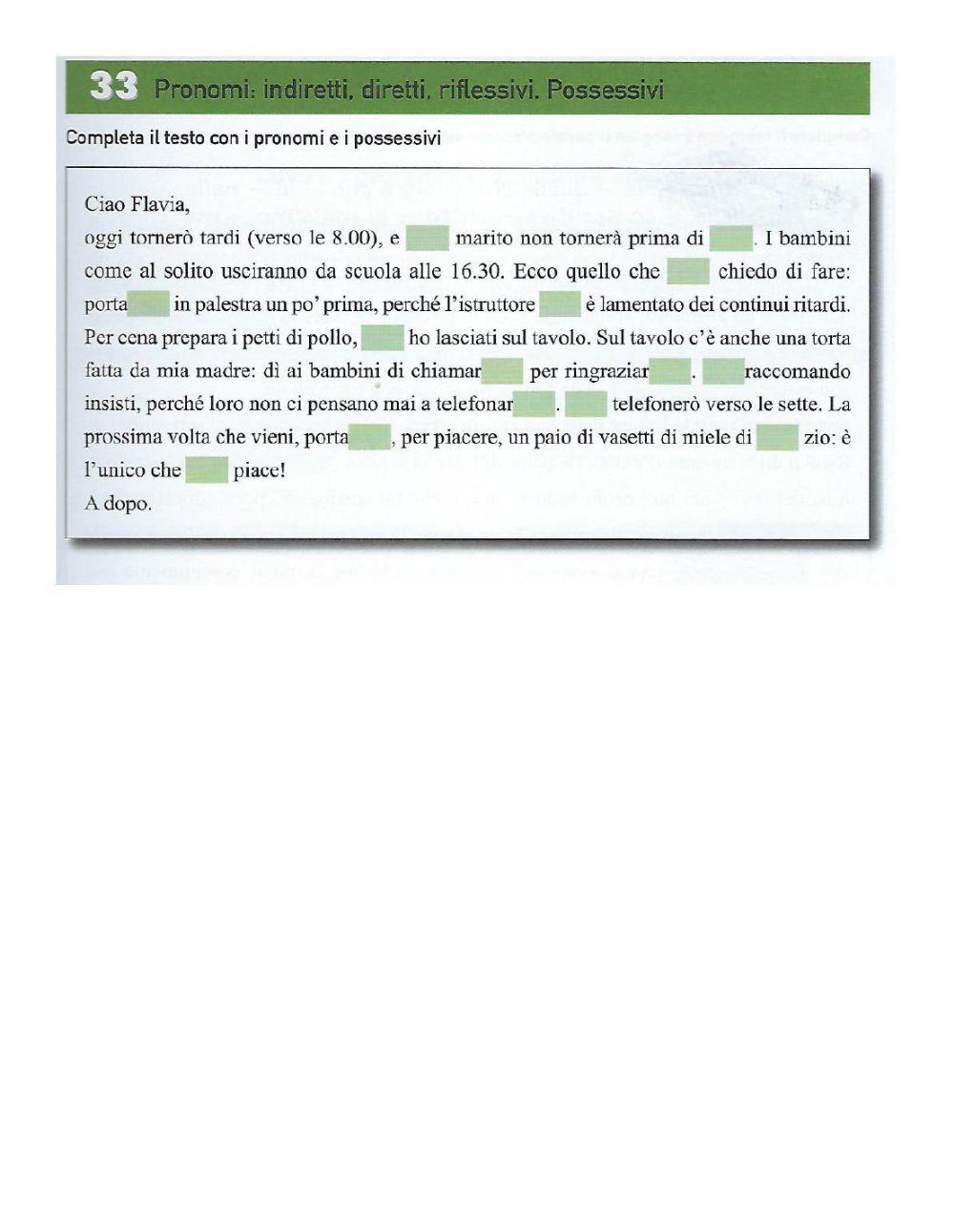 Italiano VI Ripasso per il quiz 2