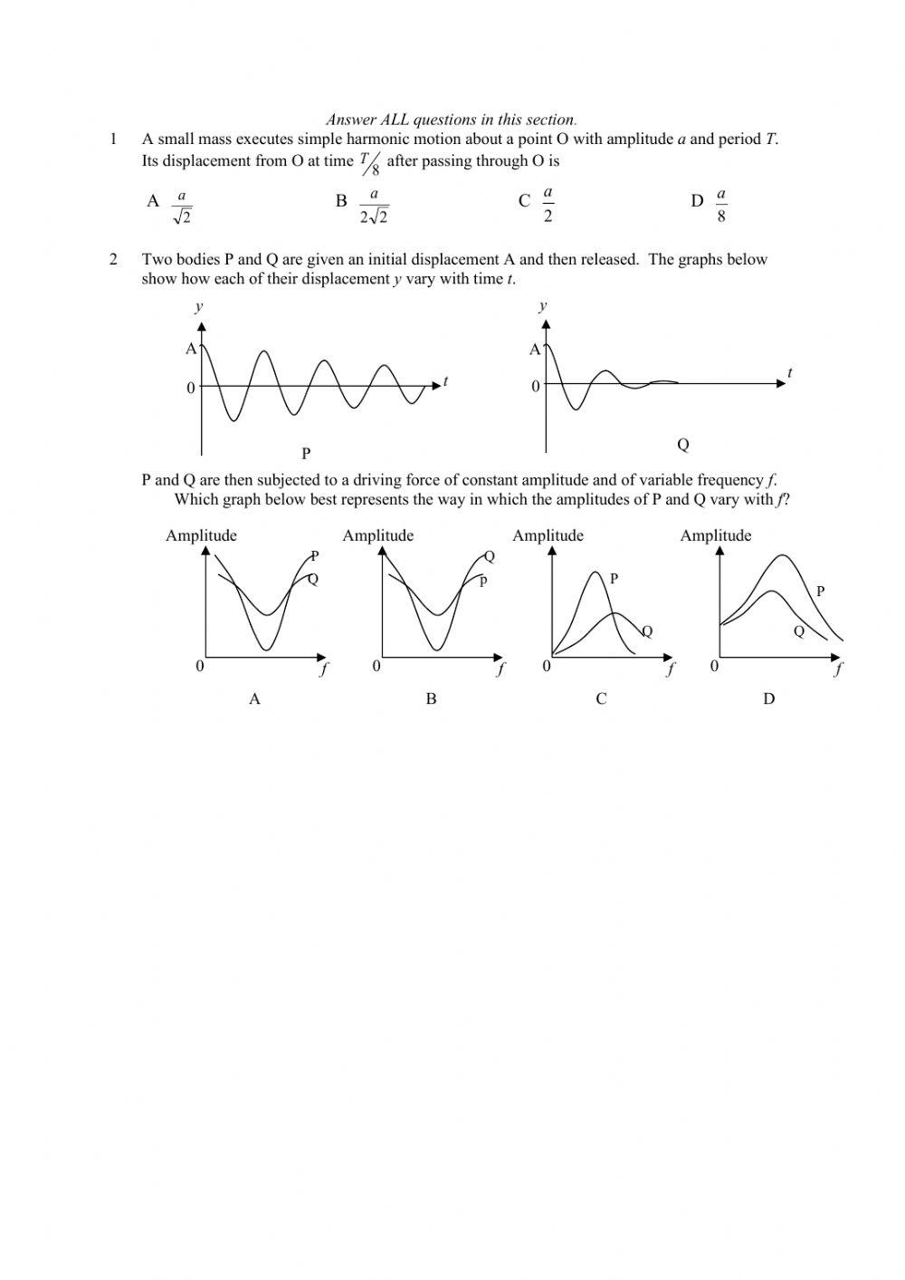 Simple harmonic motion