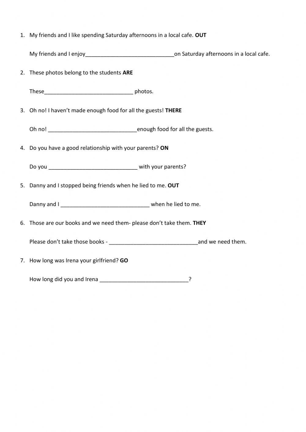 Open tasks Repetytorium Człowiek kl. 7