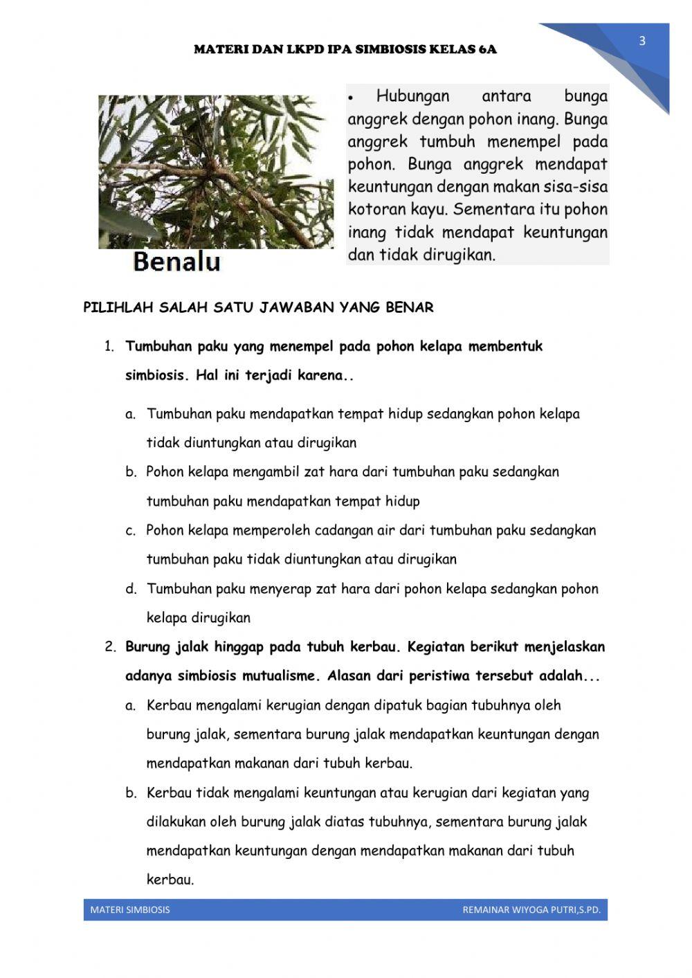 Materi ipa simbiosis diklat 20