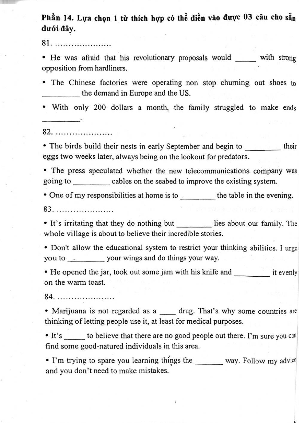 Đề thi đánh giá năng lực ngoại ngữ Tiếng Anh vào lớp 10 Chuyên ngoại ngữ - Số 3.2