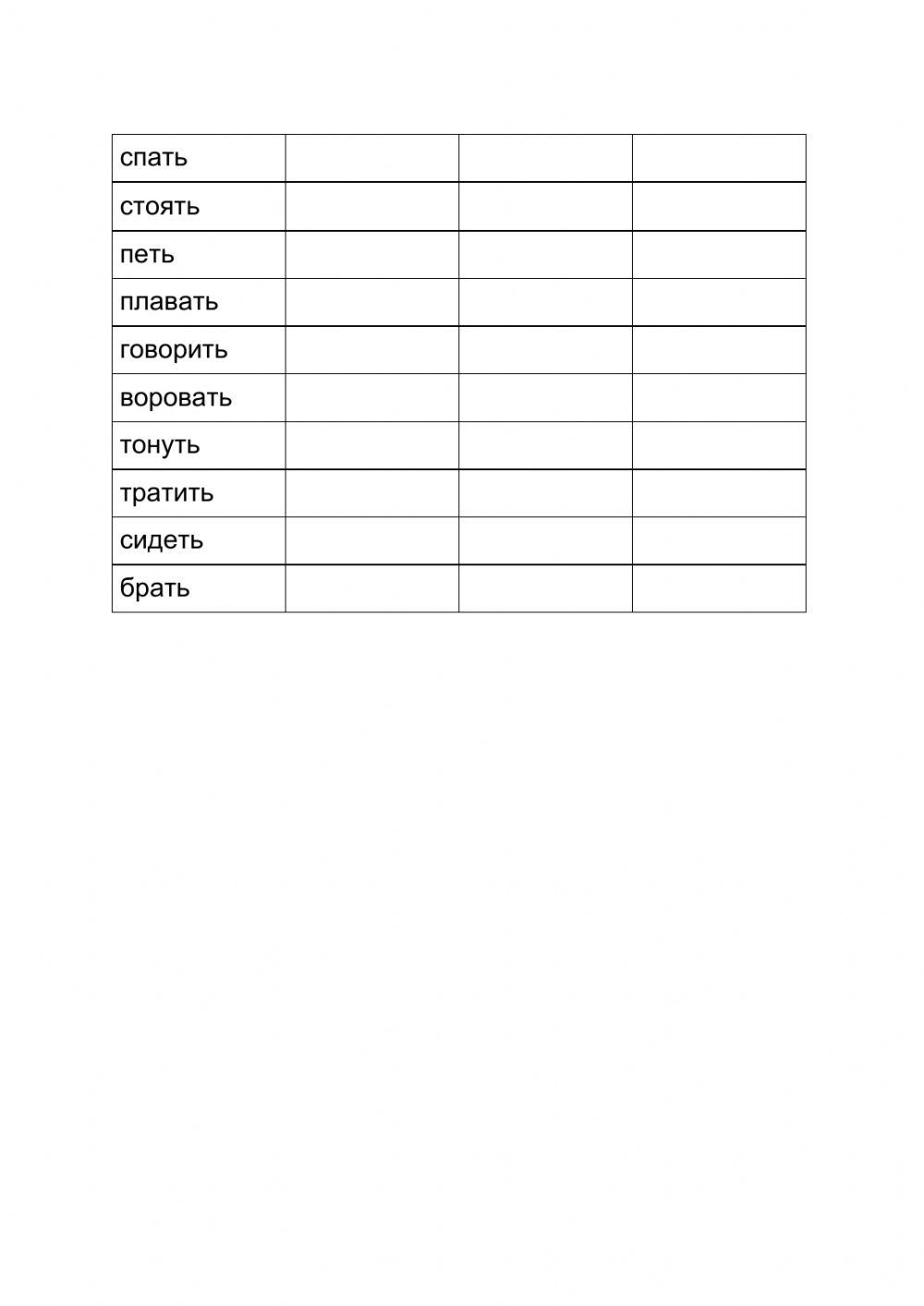 Irregular verbs set 6 RU EN