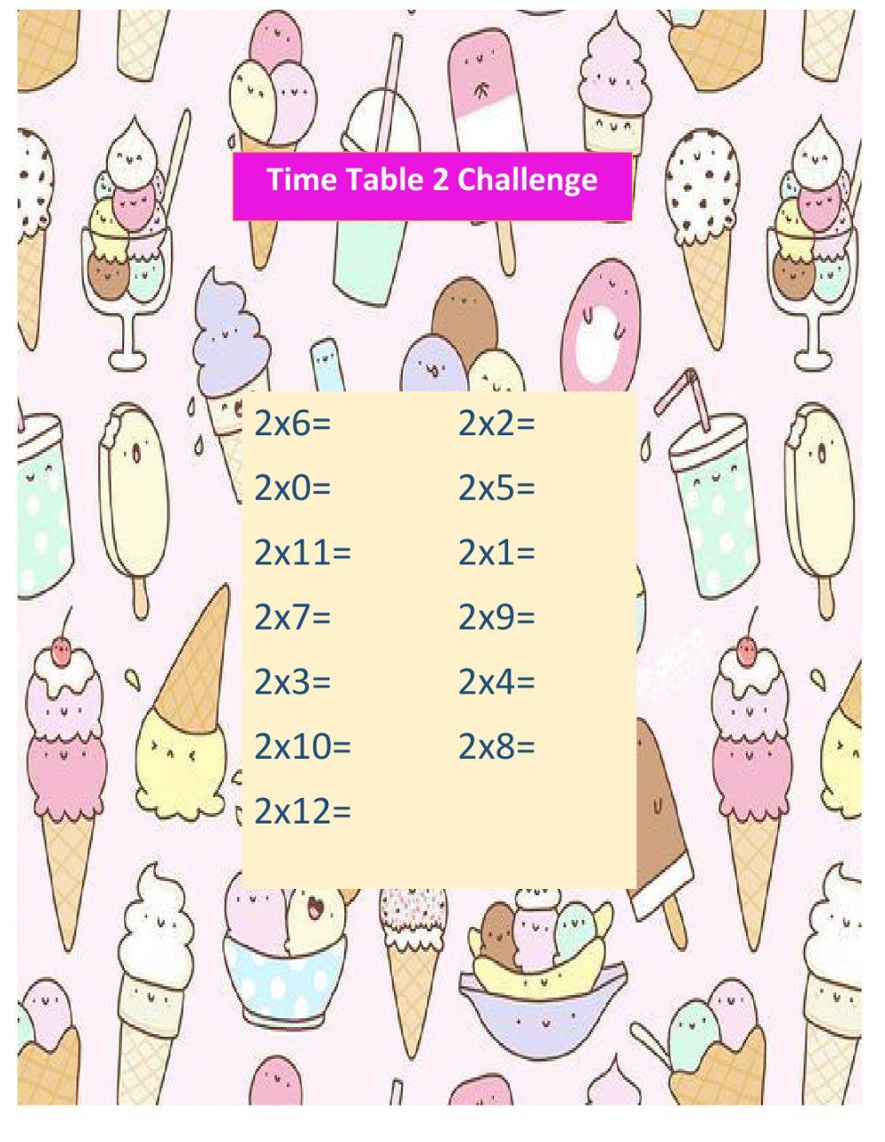 Time table 2 Challenge