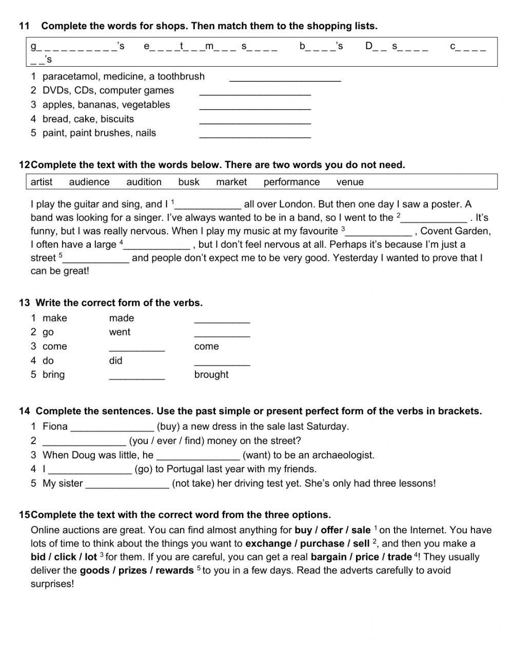 B - Test 5 Prep ONLINE