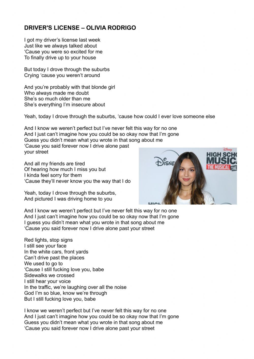 Driver's License - Olivia Rodrigo