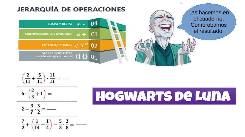 Operaciones combinadas con fracciones