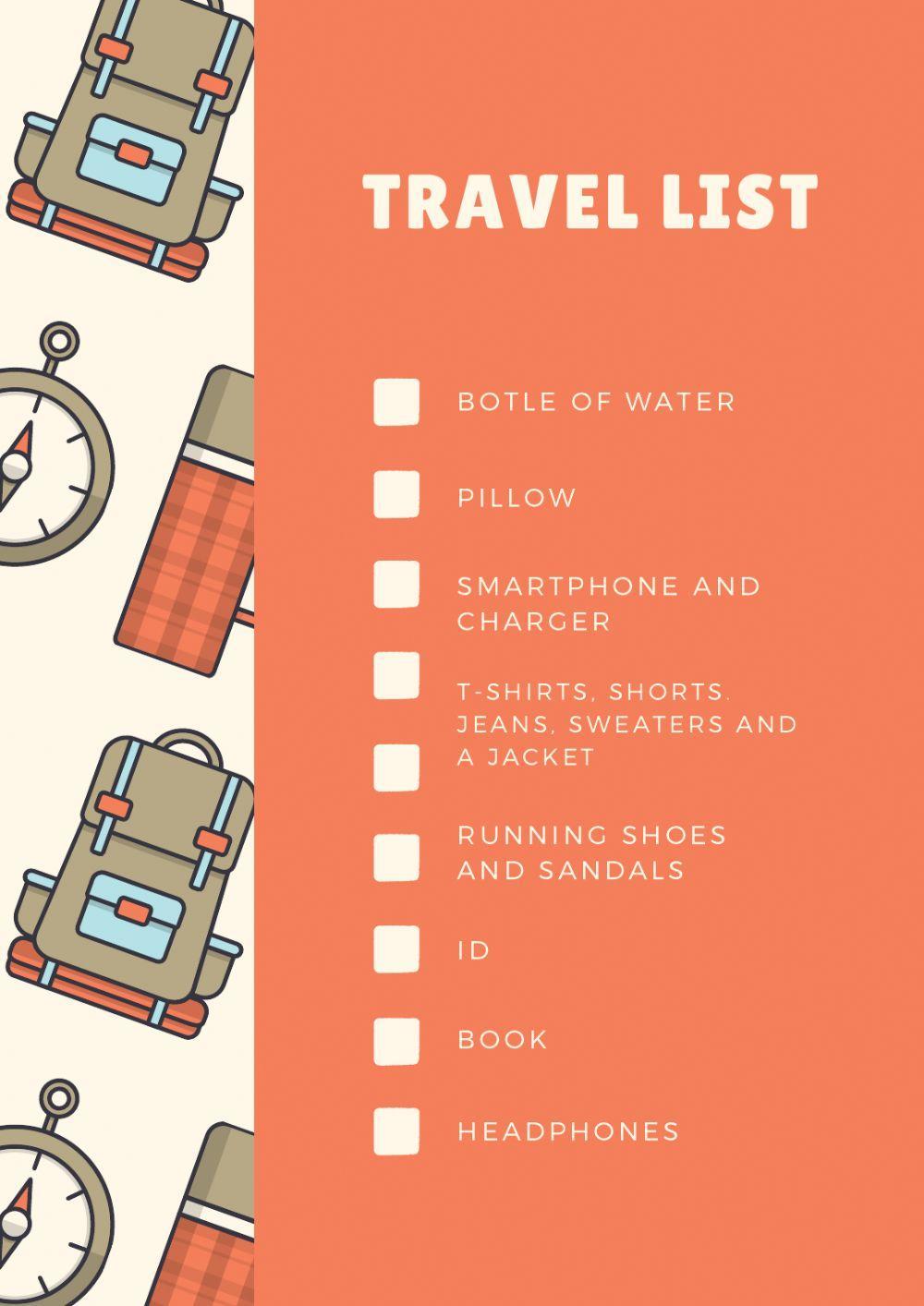 travel-list-worksheet-live-worksheets