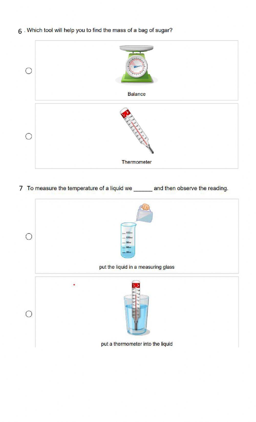 Measuring matter