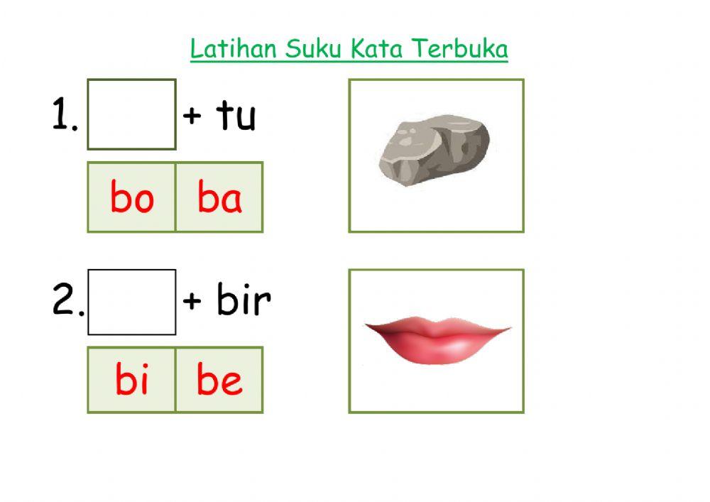 Suku kata terbuka b004