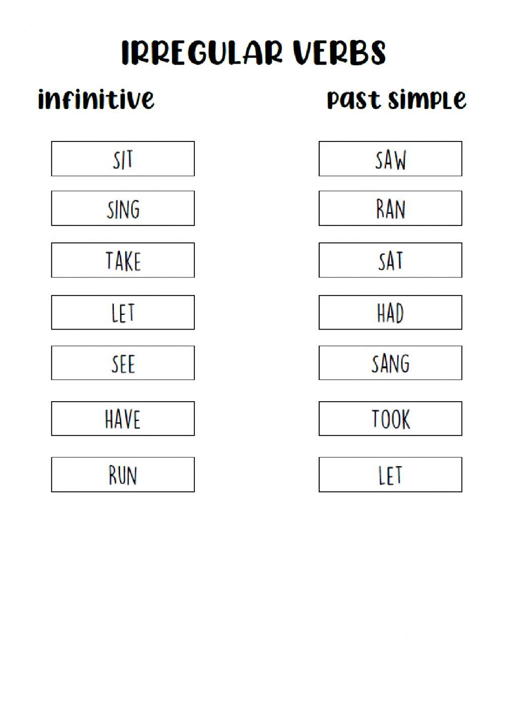 Irregular verbs   past simple :)