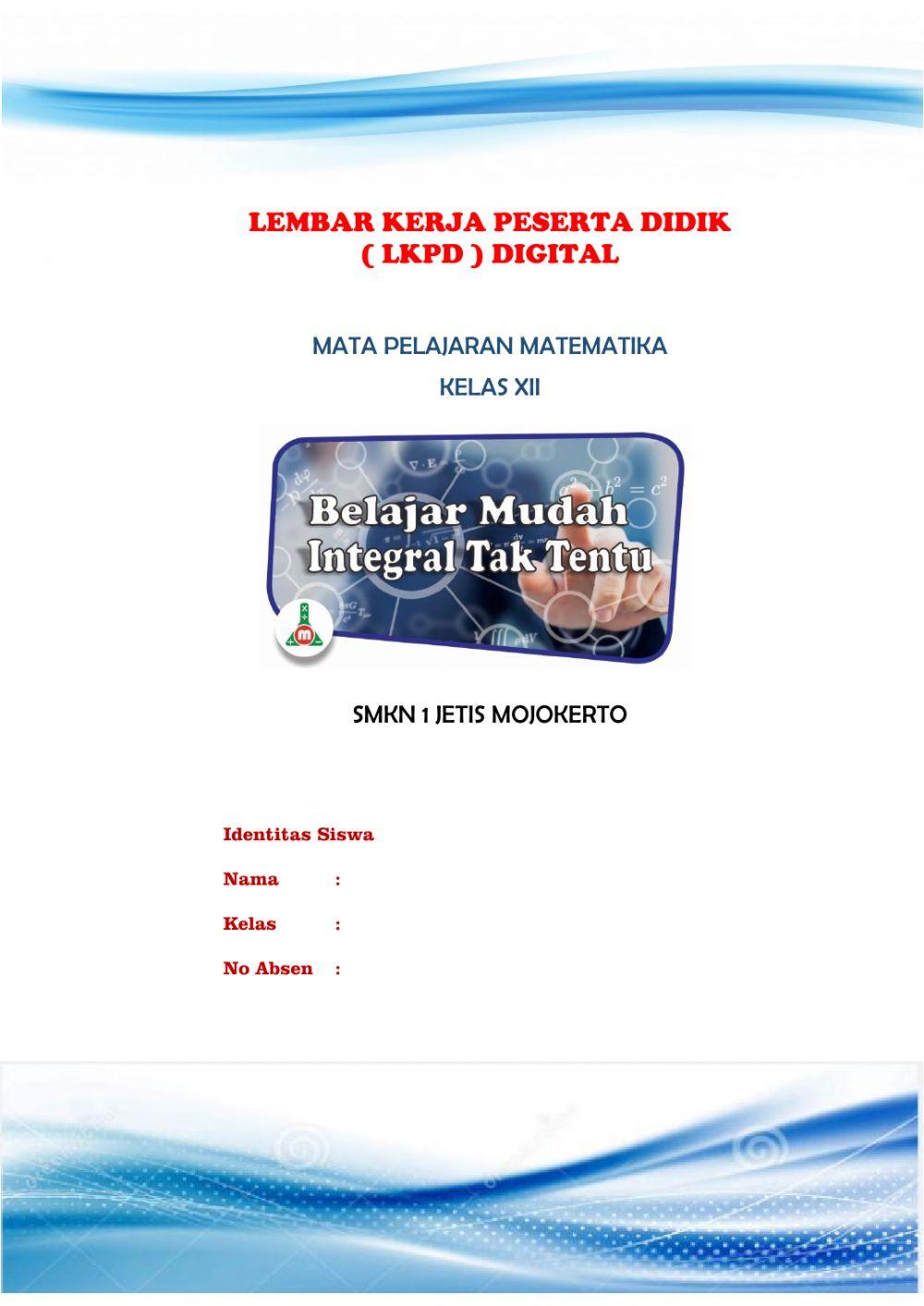 Lkpd digital integral tak tentu