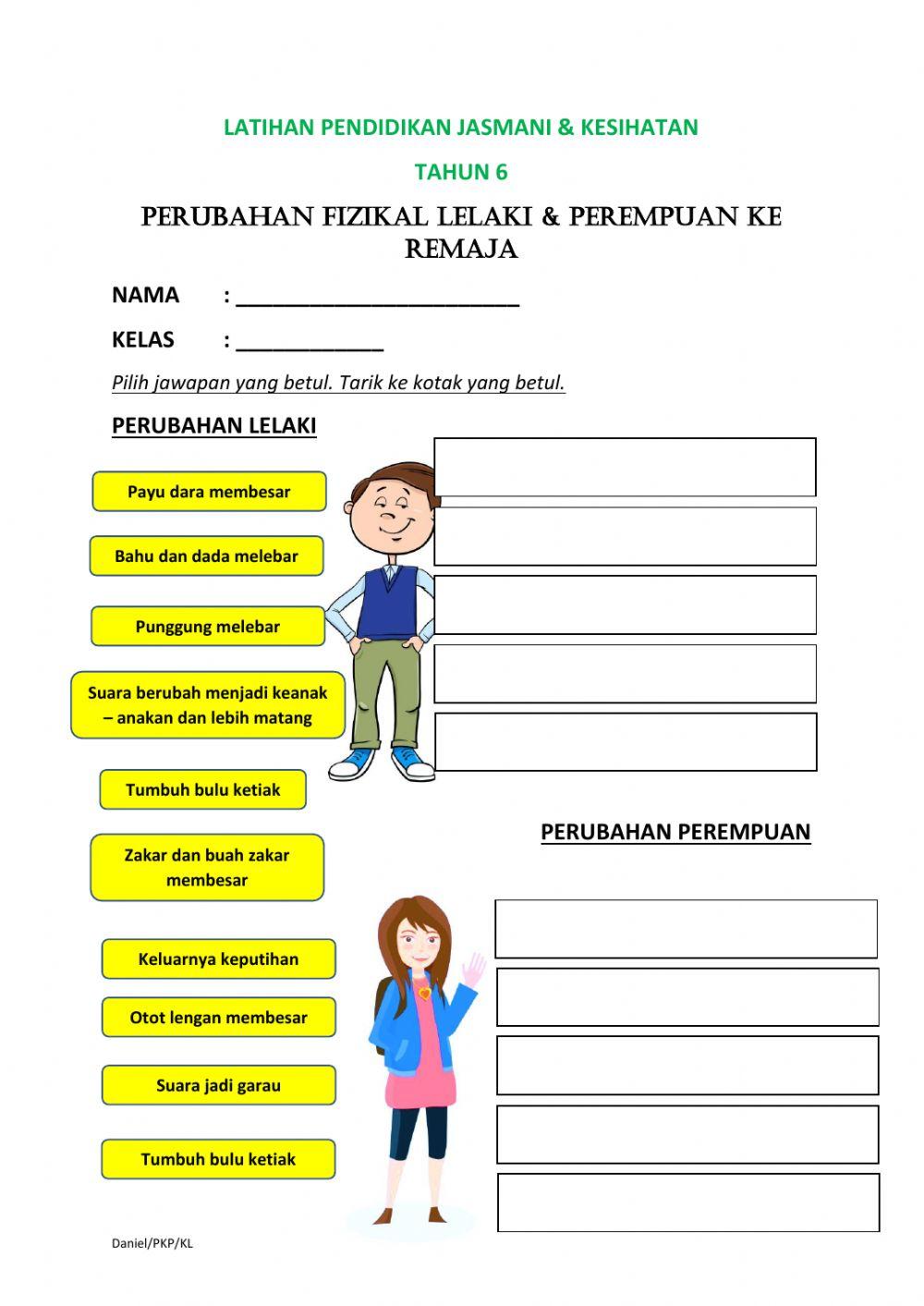 Perubahan Fizikal Lelaki & Perempuan