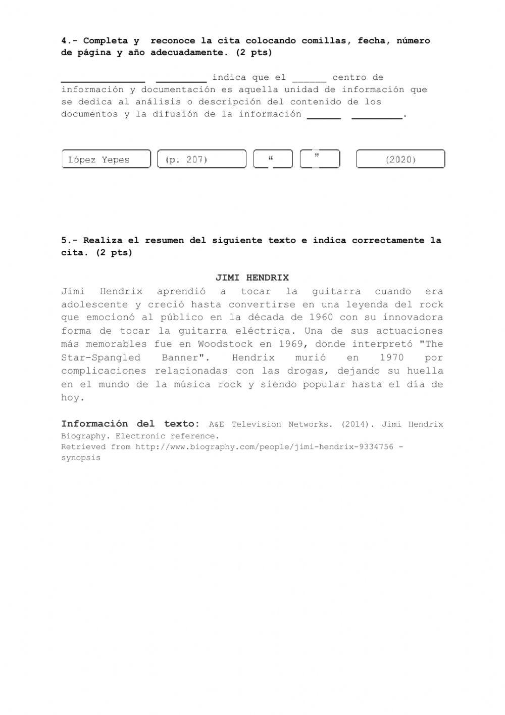 Ticket de salida ciclo IV Bachillerato