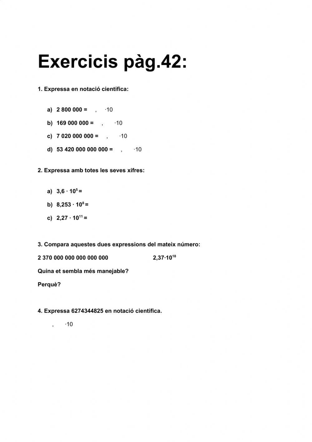 Operacions amb Potències