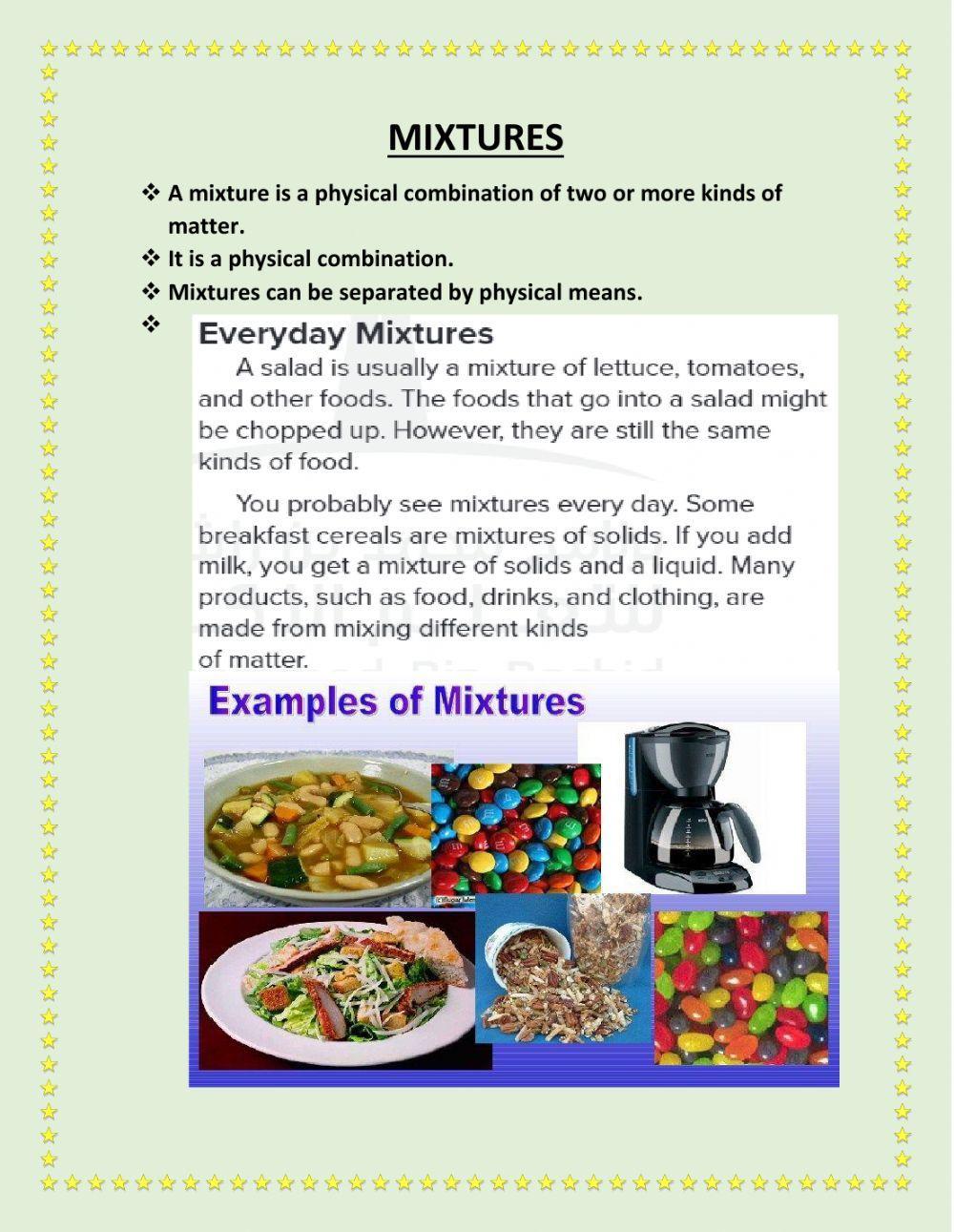 Chapter 6 lesson 4 -MIXTURES