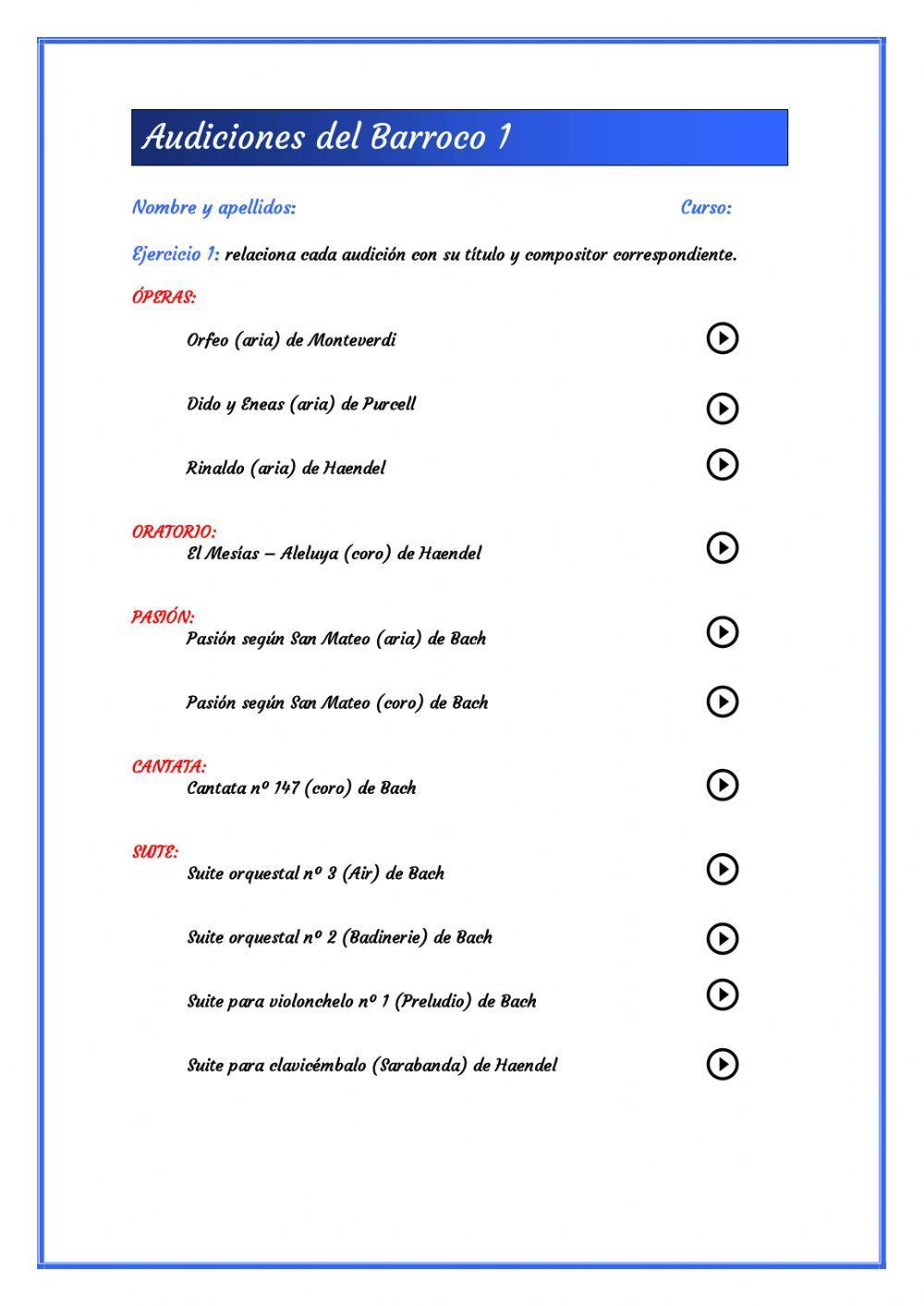 Audiciones del Barroco 1
