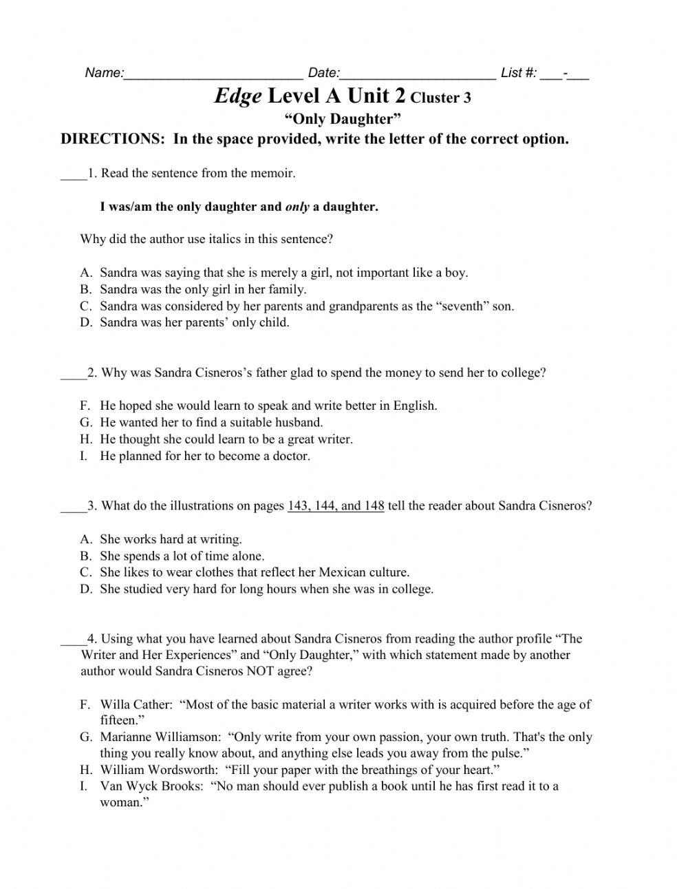 7-Only Daughter p. 143