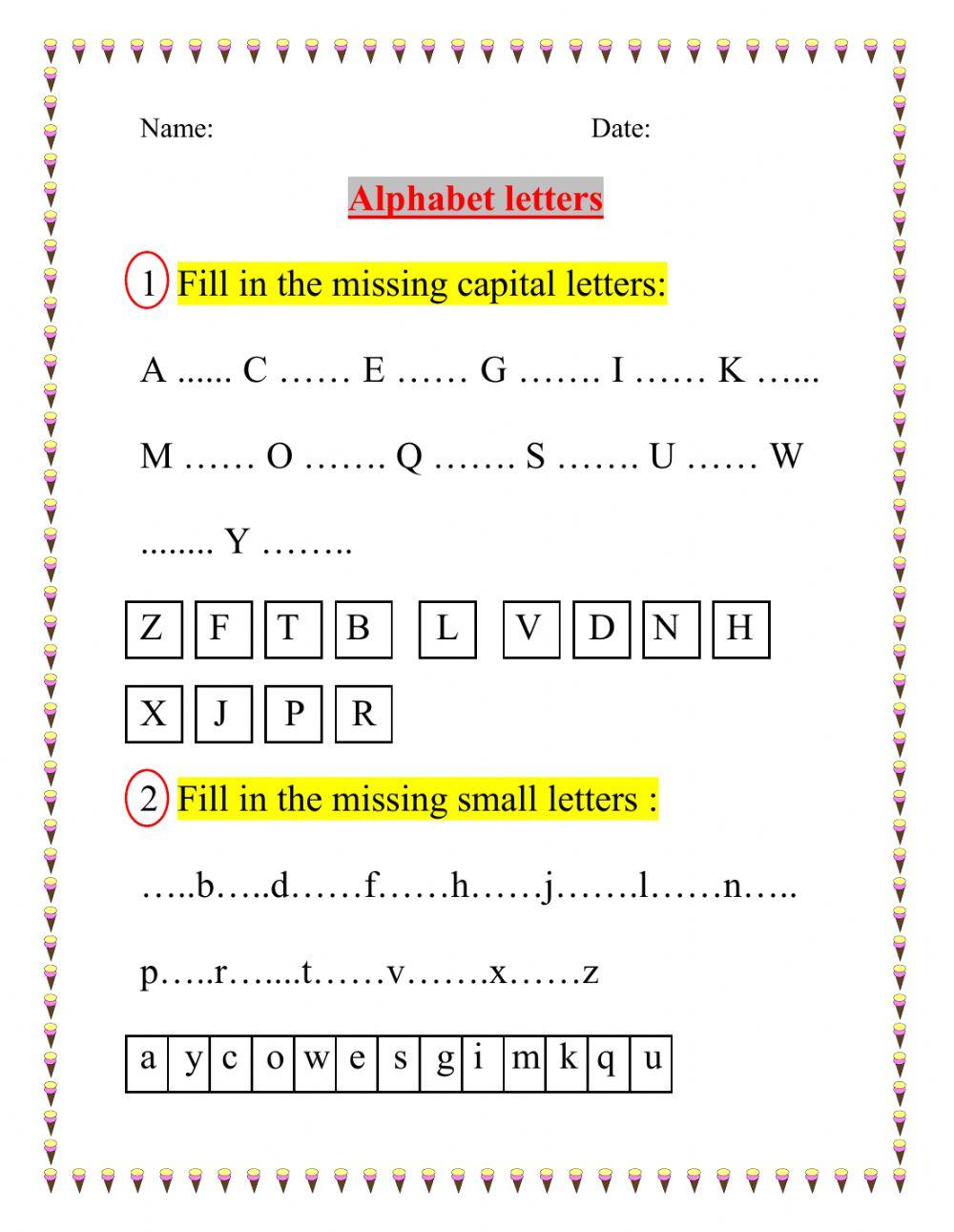 Letters 655274 | Azizmilad | Live Worksheets