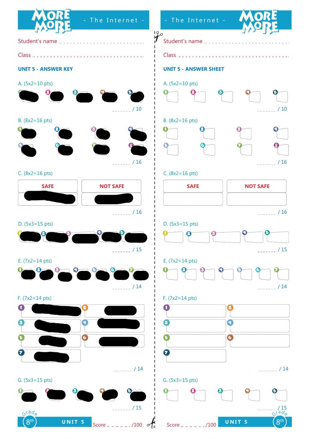 Unit 5- Internet Worksheet