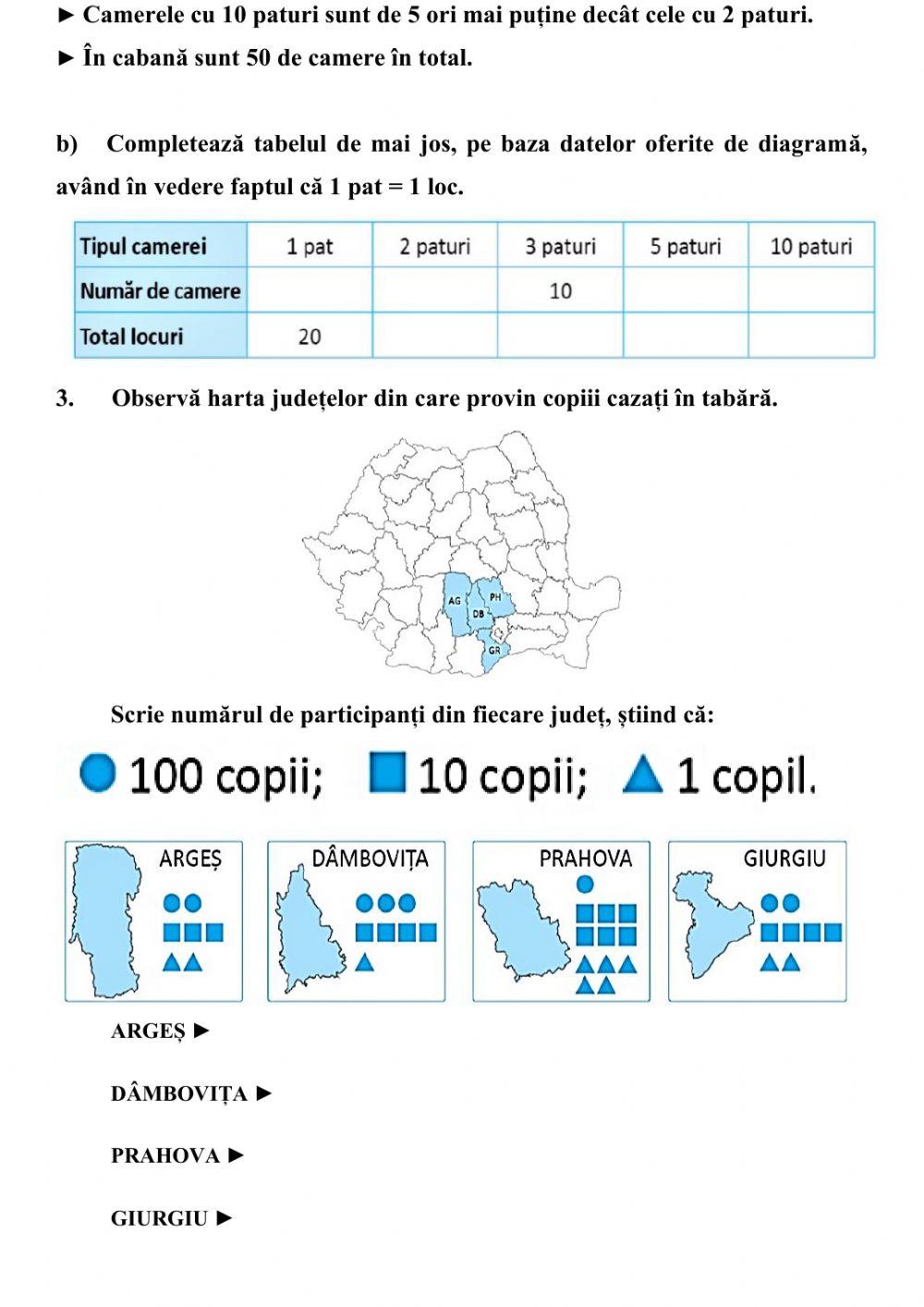 Evaluare: Organizarea și reprezentare datelor. Probleme