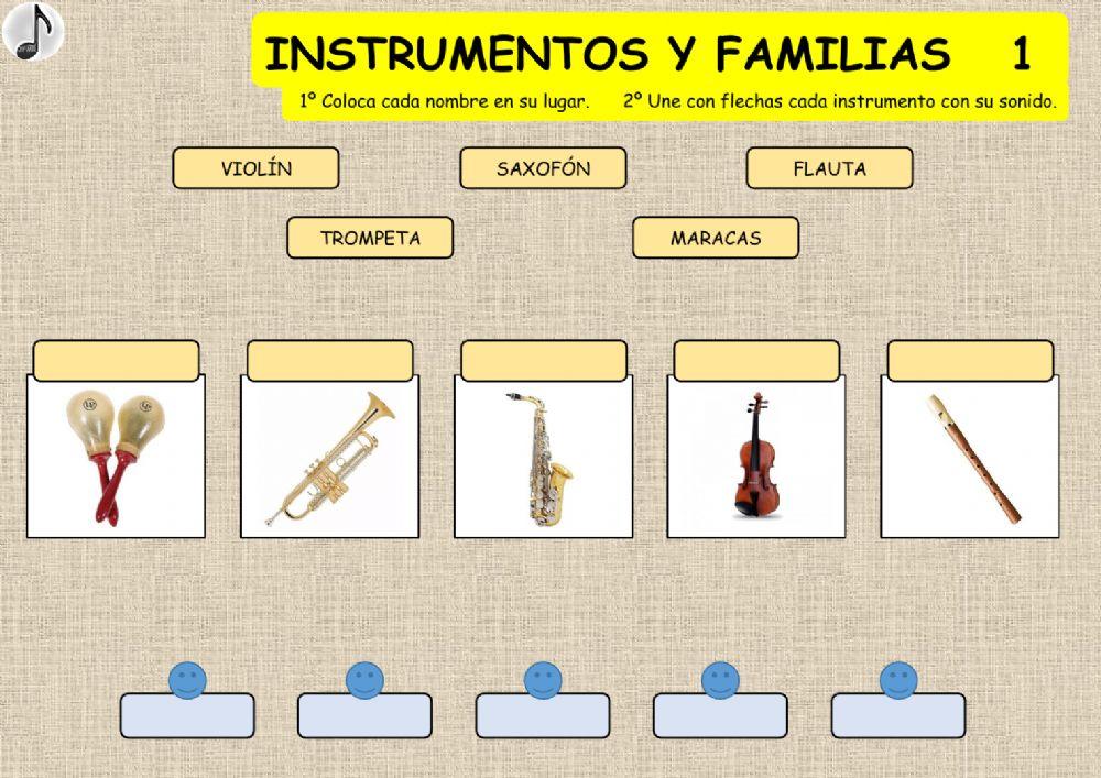 INSTRUMENTOS MUSICALES Y FAMILIAS 1