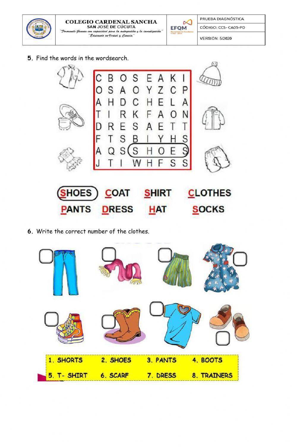English diagnostic test fourth grade