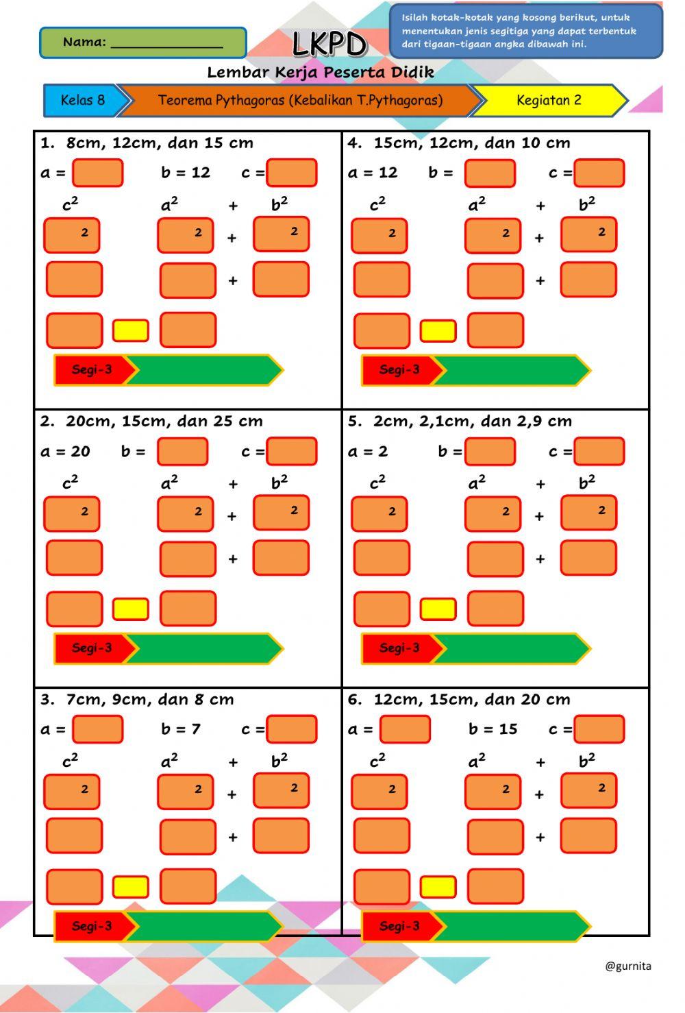 Kebalikan Teorema Pythagoras