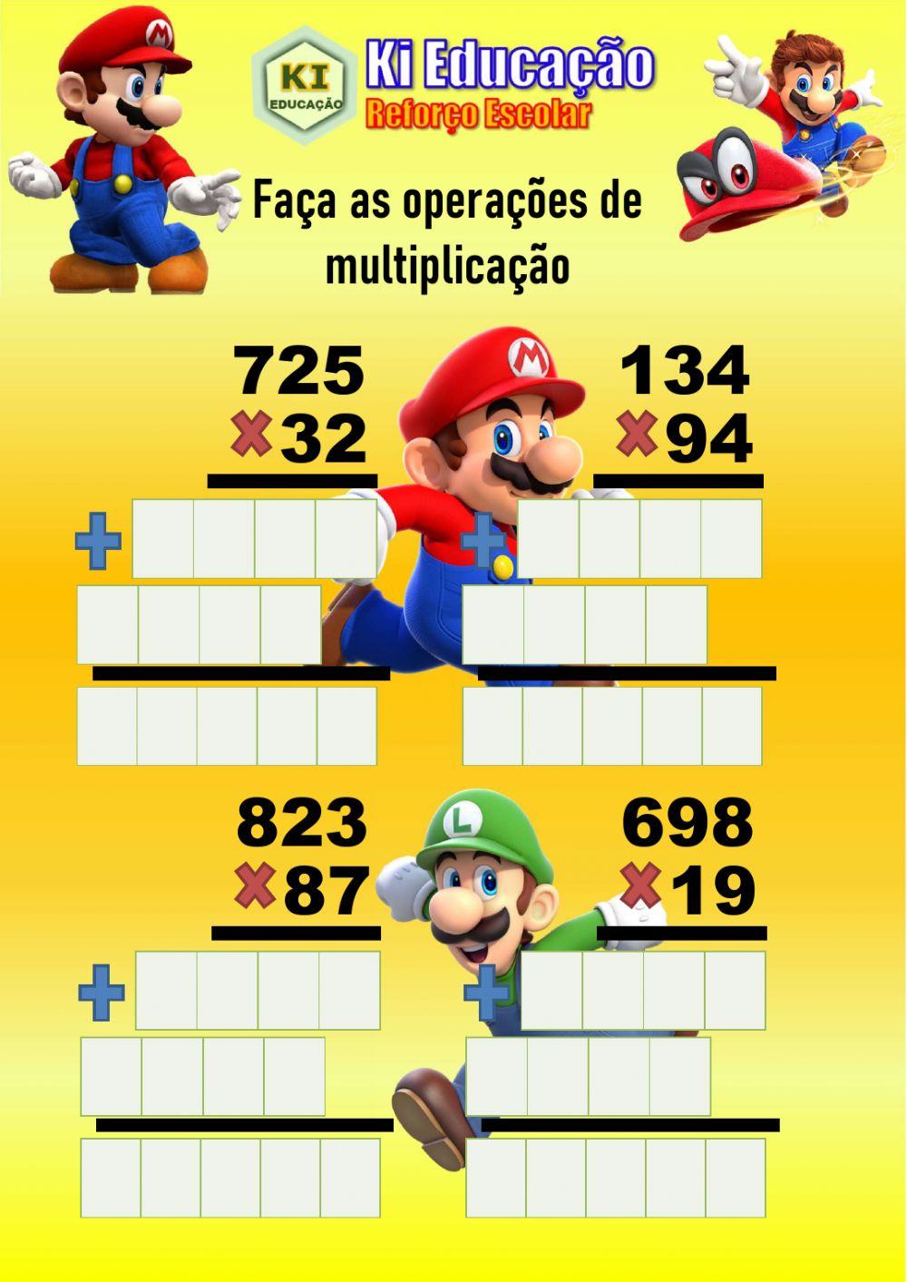 3º Ano Multiplicação 2 dígito