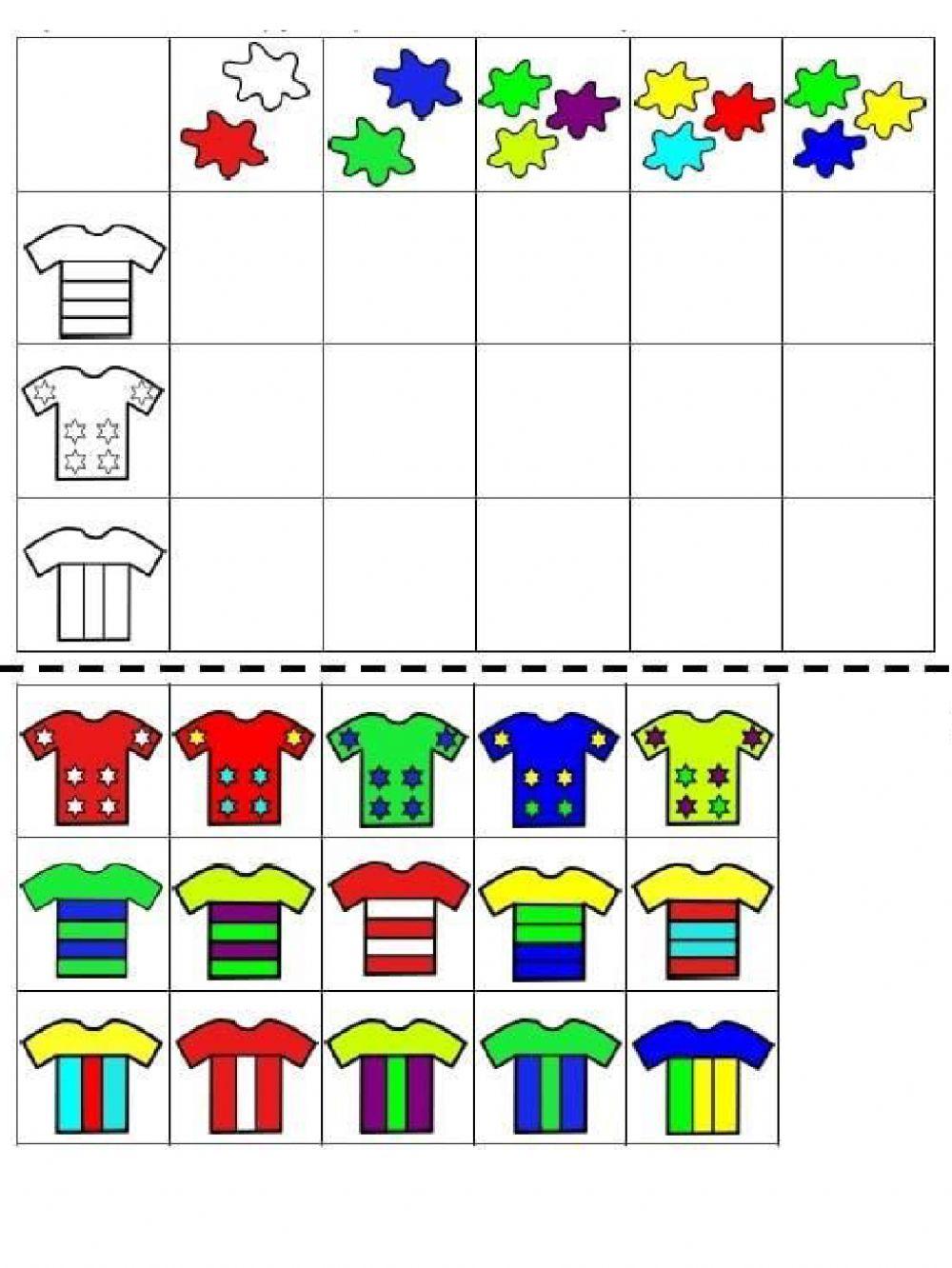 Asociación espacial(color y forma)