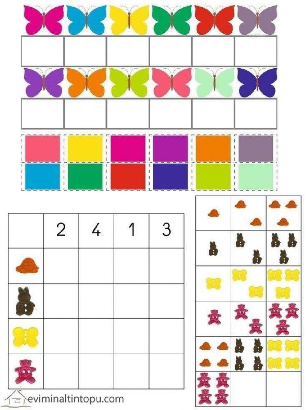 Asociación espacial(color y forma)