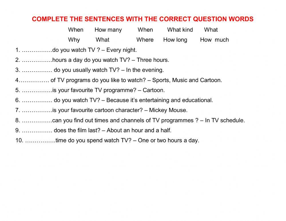 Unit 7 : Television - Grade 6