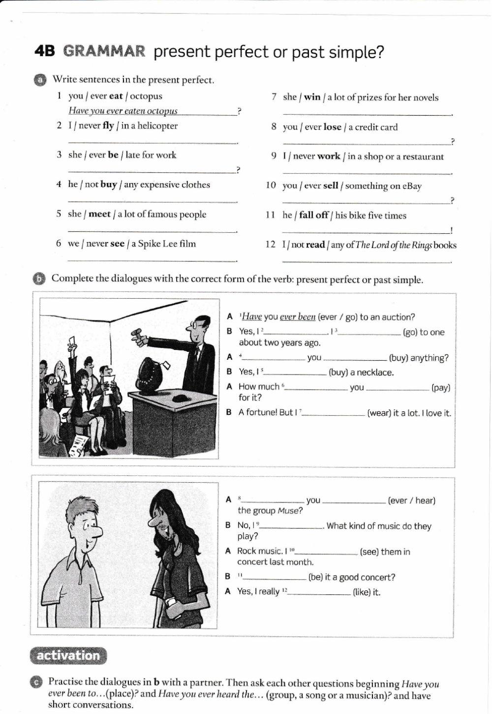 English File Pre-Int File 4B Grammar
