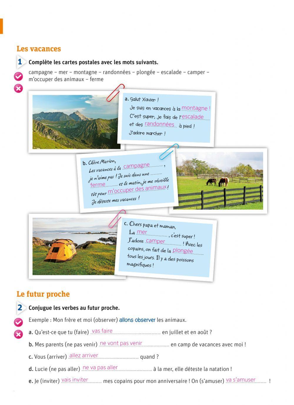 La Nature - Exercices