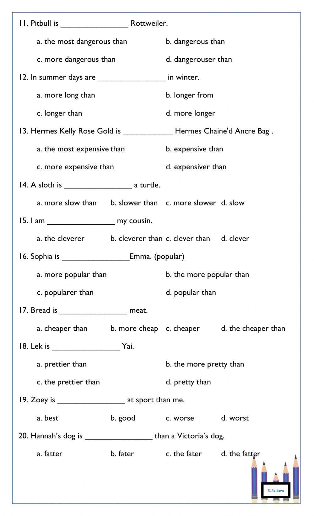 Comparatives